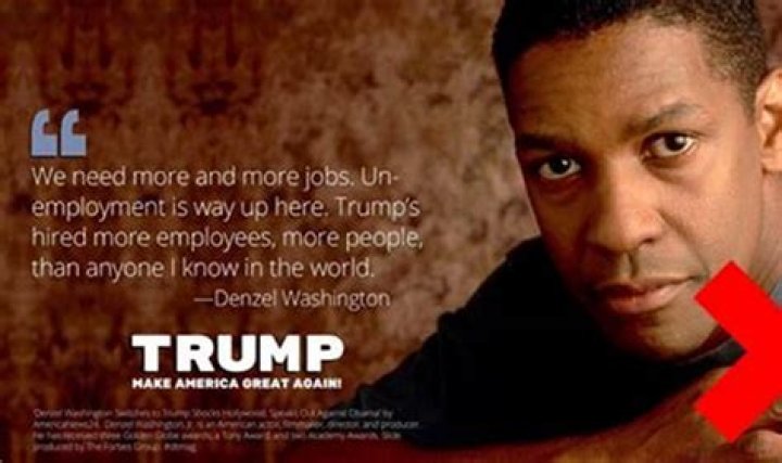Is Denzel Washington A Trump Supporter?